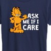 Women's - Garfield - Ask Me If I Care Short Sleeve Graphic T-Shirt - image 2 of 4