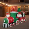 Northlight 8' Inflatable Train With Santa and Friends Outdoor Christmas Decoration - image 2 of 4