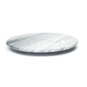 Fox Run 12" Marble Lazy Susan White : Round Marble Turntable, Serving Tray, Hand Wash - 1 of 4