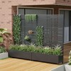 PexFix 72" x 47" Tall Wrought Iron Garden Trellis with Planter Box Black Outdoor Plant Support for Climbing Flowers Vines Patio Yard Decor - 3 of 4