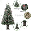 Artificial Christmas Tree, 4.5ft Premium Hinged Pine Tree, Pre-Lit Christmas Tree with Warm White LED Lights for Home, Shops, Party - 2 of 4