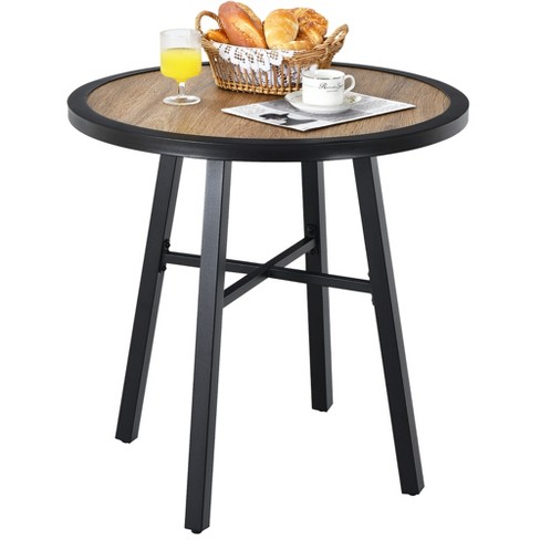 Wood top best sale bistro table