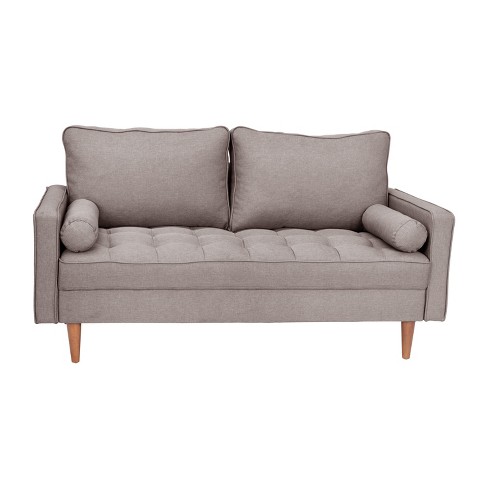 HOMCOM 56 2 Seat Sofa, Modern Love Seats Furniture, Upholstered 2