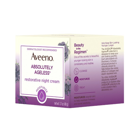 Aveeno Absolutely Ageless Restorative Facial Anti-Aging Night Cream - 1.7oz