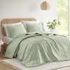 Vynxaria 3-Piece Queen Bedspread Set - Floral Chenille Elegance, Oversized Comfort - 2 of 4