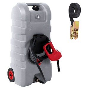 Portable Gas Fuel Tank 15 Gallon W/Casters,Portable Fuel Tank, Diesel Storage Can On-Wheels for Cars, Lawn Mowers,Boats,Container Caddy Can - 1 of 4