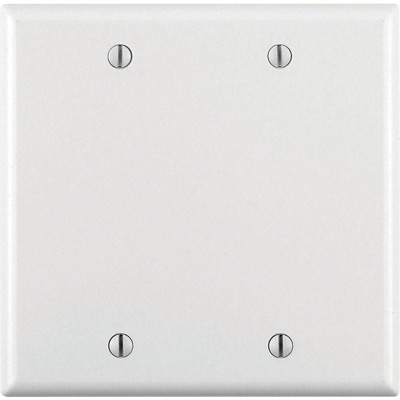 Leviton White 2 gang Plastic Blank Wall Plate (Pack of 25)