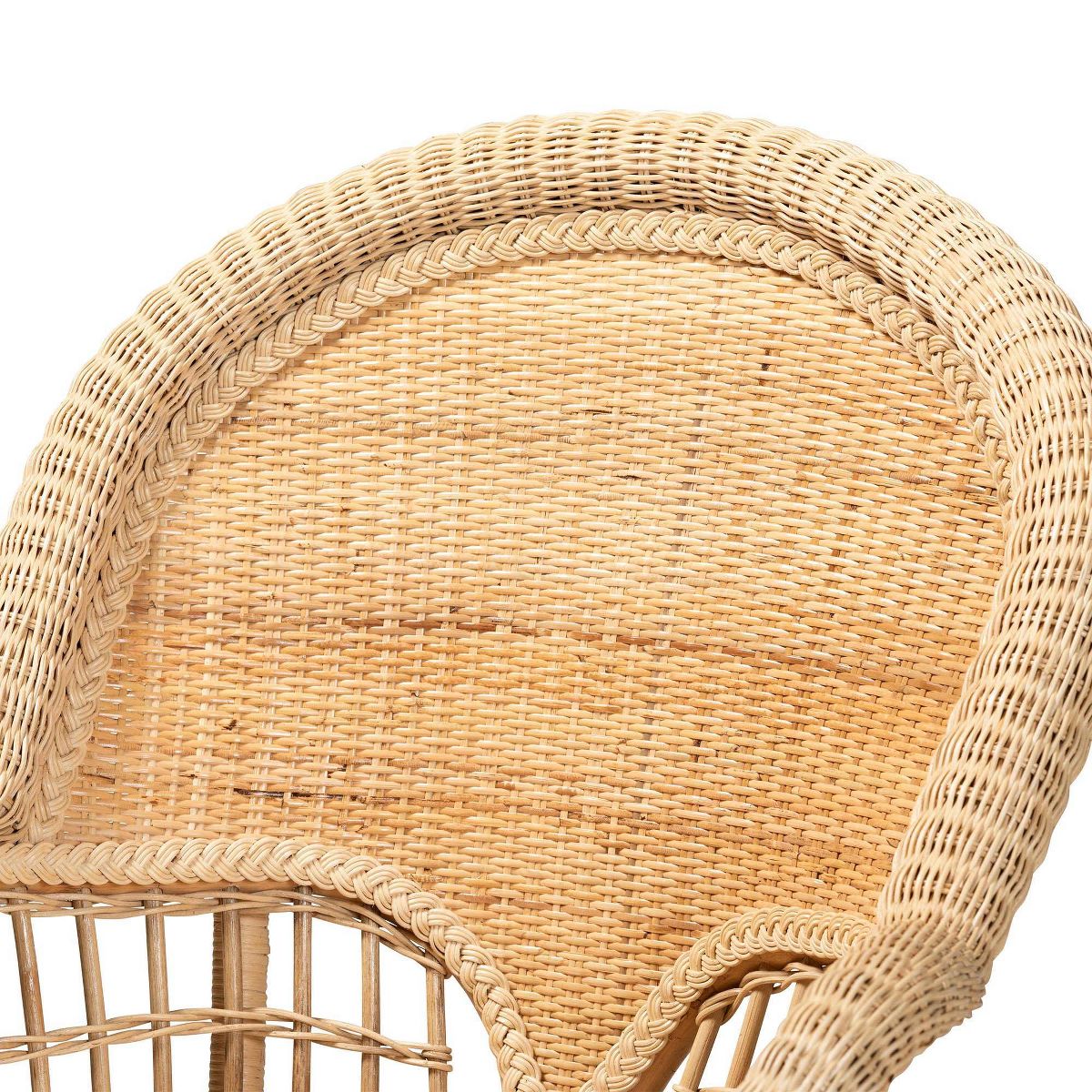 bali & pari Ratu Rattan Accent Chair: Handcrafted, Bohemian Design, No Assembly Required - thumbnail 6