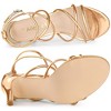 Allegra K Women's Open Toe Strappy Buckle Straps Stiletto Heel Sandals - 4 of 4