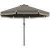 PAGED 9FT Patio Umbrella Double Top Ruffled Market Umbrella with Push Button Tilt and Crank for Garden, Poolside, Base Not Included - 3 of 4