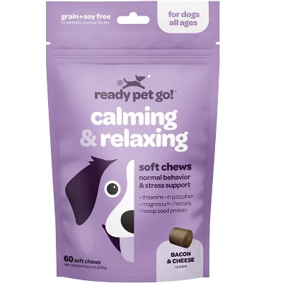 Ready Pet Go Dog Calming Treats For Anxiety Separation Herbal Hemp Calming Chews For Dogs Anxiety Stress Support Bacon Cheese Flavor 60 Or 90ct Target