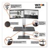 Victor High Rise Electric Dual Monitor Standing Desk Workstation, 28" x 23" x 20.25", Black/Aluminum - 3 of 4