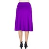 24seven Comfort Apparel A Line Elastic Waist Knee Length Skirt - 3 of 4