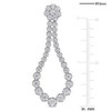 EVERLY JEWELRY | Sterling Silver 2 3/4 CT TGW DEW Created Moissanite Open Pear Shape Dangle Drop Earrings - 3 of 4