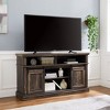 Vynxaria 58" Antique Brown TV Center with Sliding Doors and Versatile Storage - 3 of 4