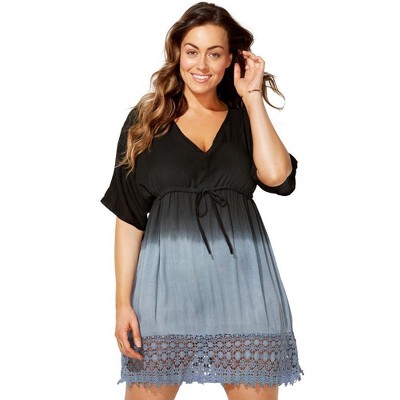 Swimsuits for All Women's Plus Size Renee Ombre Cover Up Dress