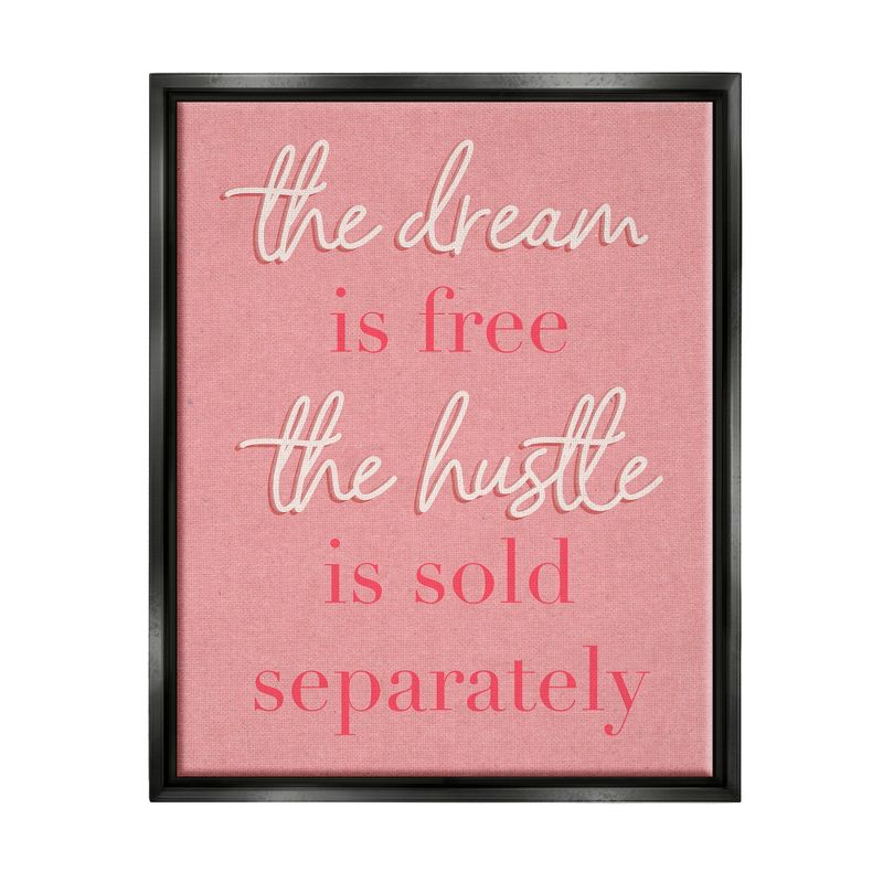Stupell Industries The Dream Is Free Fashion Modern Pink Textured Word Design, 1 of 7