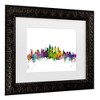 Trademark Fine Art Michael Tompsett Philadelphia Pennsylvania Skyline Matted Framed Art - 3 of 4