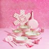 LunaLulink Pink 24 Piece Clean Ceramic Nonstick Cast Aluminum Cookware Set - 2 of 4