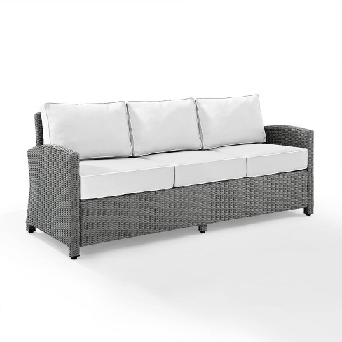 3-seat Outdoor Patio Sofa Couch Chair Patio Aluminum 5 Thick Cushions  (grey) : Target