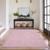 Modern Machine Washable Abstract Area Rug Non Slip Non Shedding Soft Striped Floor Cover Low Pile Foldable Accent Indoor Rug for Living Room Bedroom - 4 of 4