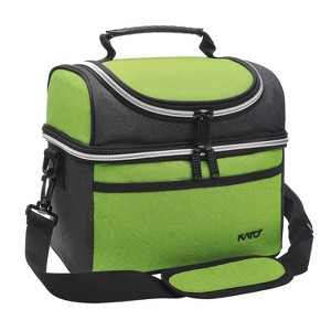 Tirrinia Dual Compartment Classic Molded Lunch Bags Cooler for Adults Kids, Insulated Leakproof Thermal Lunch Box Totes for Lunch Bento - 1 of 4