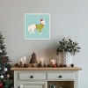 Amanti Art Cute Christmas Golden Retriever by Carrie Cantwell Canvas Art Framed - 4 of 4
