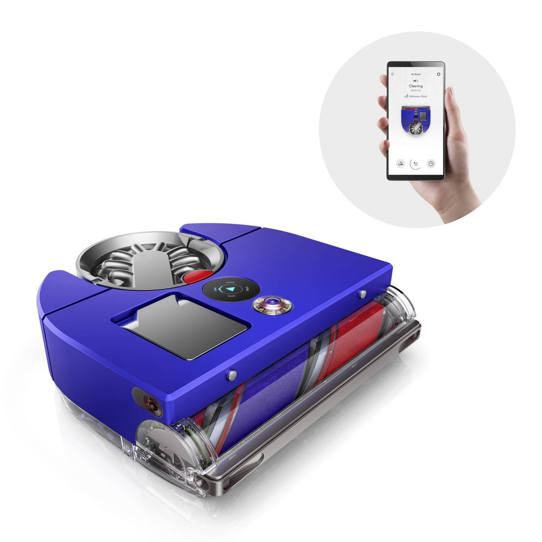 Dyson 360 VisNav Robot Vacuum: Cordless, HEPA Filter, Multi-Surface, Lithium Battery, 3 Speeds, Purple