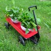 SEVOBAL Utility Storage Cart All-Terrain Solid-Wheel Freight Pushcart, 280-Pound Load Capacity, Red Garden Wagon, Red, 38.19"*13.78"*29.58" - 2 of 4