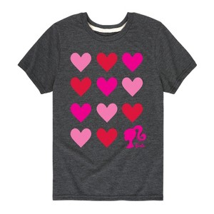 Boys' - Barbie - Barbie Heart Grid Short Sleeve Graphic T-Shirt - 1 of 4