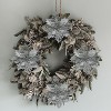 12 Pcs Silver Poinsettia Christmas Decorations 6" Artificial Poinsettia Flowers for Christmas Tree Decoration Ornaments by 4E's Novelty - 3 of 4