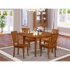3-Piece Saddle Brown Finish Solid Wood Top - Dining Room Set - Seats 4 - 2 of 4