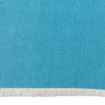 Fringed Cotton Table Runner in Solid Color