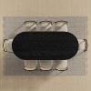 67 inch Vine Woven Oval Black Dining Table for 6 People Suitable for Dining Room and Living Room - 4 of 4