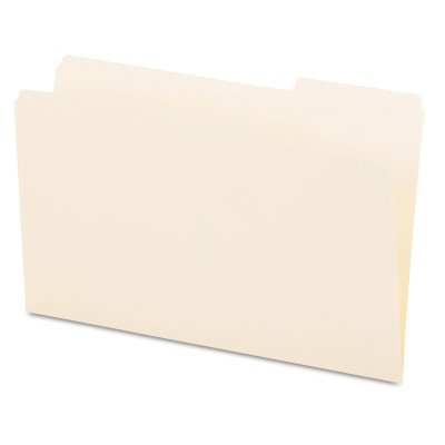 UNIVERSAL File Folders 1/3 Cut One-Ply Top Tab Third Position Legal Manila 100/Box 15123