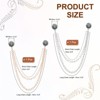 Unique Bargains Women Men Clothes Dress Round Rhinestone Tassel Chain Brooch Pins 2 Pcs - 2 of 4