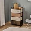 NicBex 5 Drawers Dresser for Bedroom,Fabric Dresser with Wooden Platform,Dressers for Kids Room,Living Room,Entry and Hallway,Brown - 2 of 4
