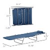 PAGED Folding Camping Chairs Pool Sun Tanning Chairs  with 6-Position Reclining Back for Camping, Garden, Pool, Patio - 3 of 4