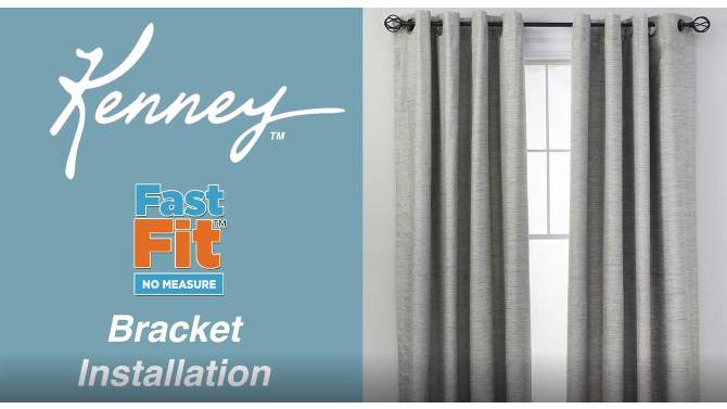 Kenney Fast Fit No Measure Vance 5/8" Decorative Window Curtain Rod, 2 of 11, play video