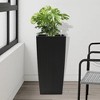 Gulches 95 Qt Large Black Polypropylene Faux Rattan Planter with Automatic Watering System Indoor Outdoor (15x15x30 in) 1-Pack - 4 of 4