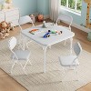 Kids Folding Table and Chairs Set, Toddlers Children's Activity Table and Chairs Set for Dining Room,Daycare,Classrooms - 3 of 4