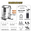 Multi-Function Power Cage, Power Rack with Dual Independent Pulley System, 2000LB Capacity Workout Cage, Squat Rack for Home Gym - 3 of 4