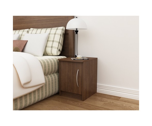 Addison 1 Door Nightstand Walnut Brown - Loft 607