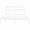 vidaXL Metal Bed Frame without Mattress with Headboard White 59.1"x78.7" - 4 of 4