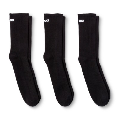 LEVANTI UOMO Mens Model Blend Solid Black Crew Socks - 1 Pair In A Pack LV-104  - Boytique %