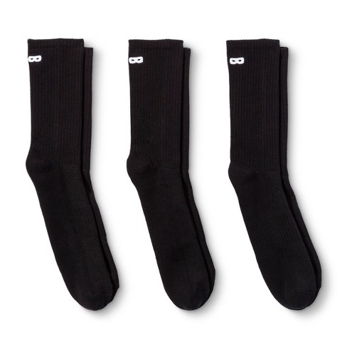 Pair of Thieves Men's Solid Crew Socks 3pk - Black 8-12