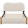 YOOCOZZ Upholstered Wood Platform Bed with Headboard - Beige - 2 of 4