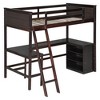 TiramisuBest Twin Loft Bed with Desk & Shelves, White, Space-Saving Wooden Loft Bed for Kids, Study & Play - 3 of 4