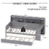 Full/Twin Size Daybed Wooden Platform Bed Frame with Storage Shelves, Twin Size Trundle Bed and Desk -ModernLuxe - 3 of 4