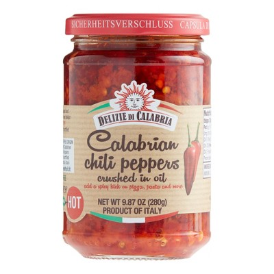 Delizie di Calabria Crushed Calabrian Chili Peppers in Oil 9.87 oz